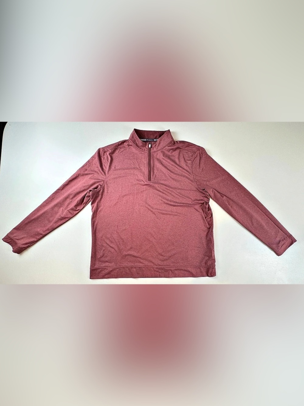 Southern Tide Cruiser Heather Quarter Zip Pullover Red